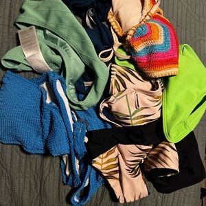 Women’s size small and medium bikini tops and bottoms!